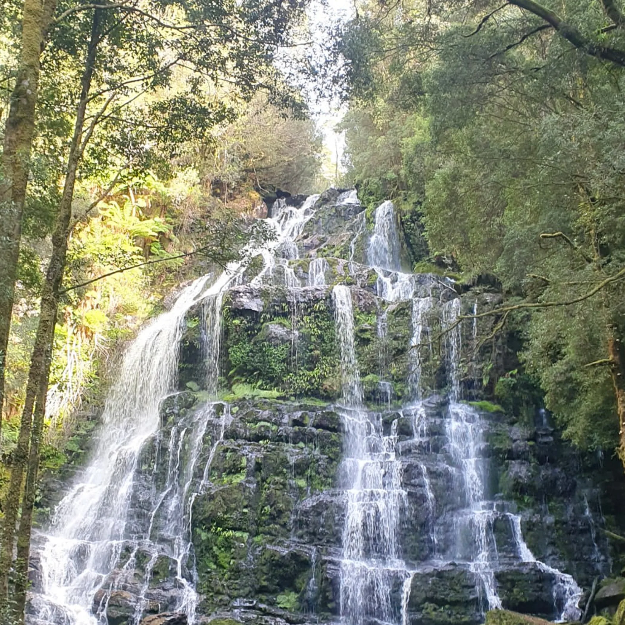 waterfall in limestone landscape